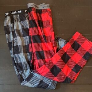 Calvin Klein Kids Pajama Bottoms - Red and Black Checkered
